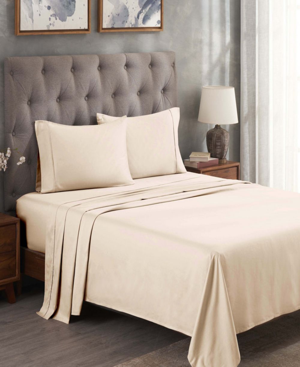 Superior Egyptian Cotton 300 Thread Count Solid Bed Sheet Set