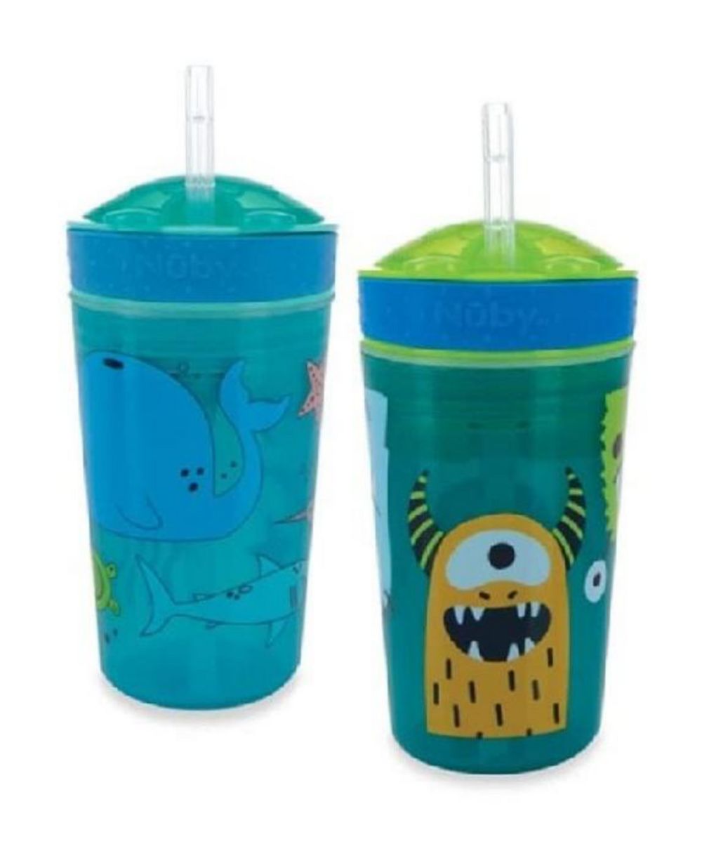 Детская чашка-поильник Nuby Snack N' Sip, 2 шт.