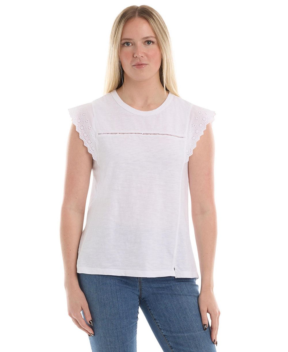 Женская футболка WILT Eyelet Cap Sleeve Tee