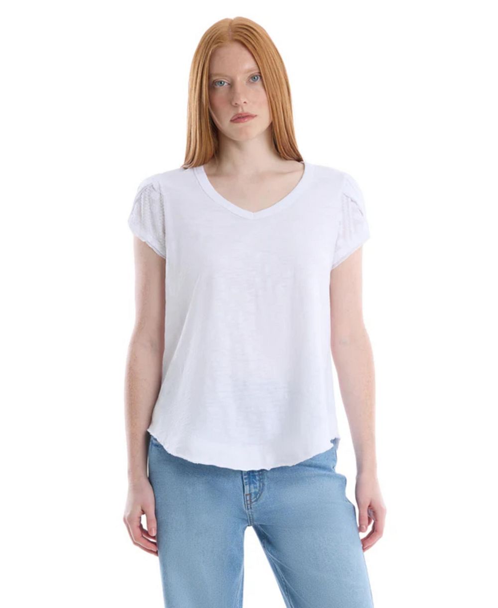 Женский топ Wilt Eyelet Cap Sleeve Tee