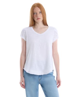 Женский топ Wilt Eyelet Cap Sleeve Tee