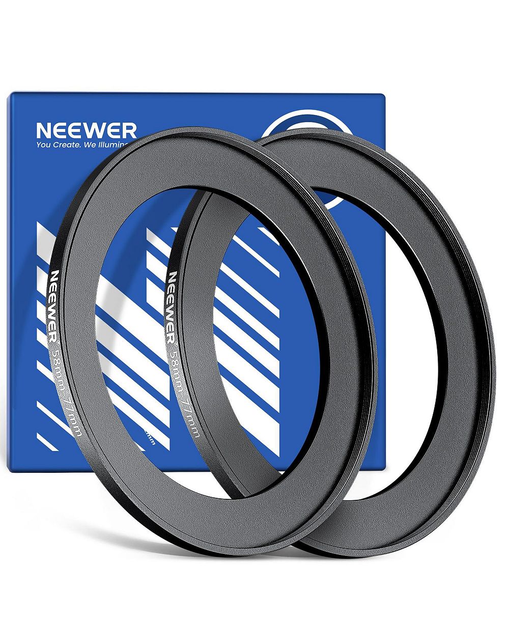 Neewer Step Up Ring Lens Adapter for 58mm Lenses and 77mm Filters