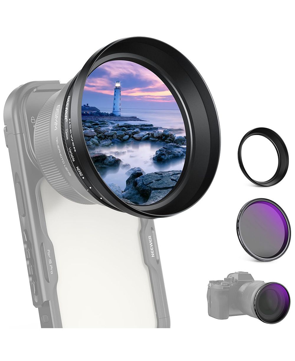 Neewer ND2-32 Multicoated Optical Glass Variable ND Filter for iPhone and Android Mobile Devices