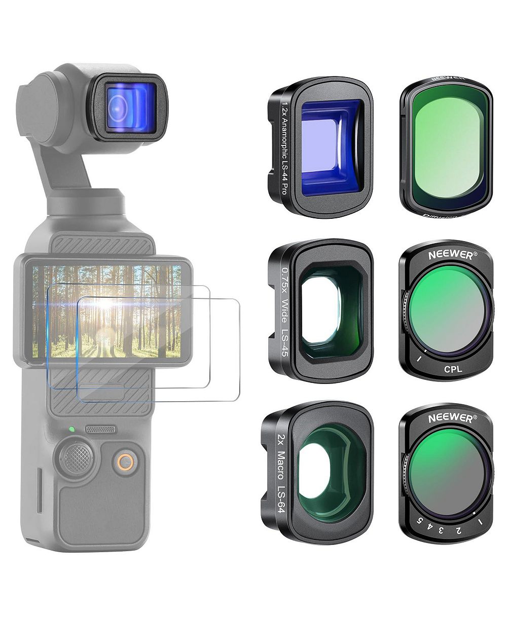 Neewer FL-B28 Macro and Wide-Angle Lens Kit with ND2-32 and CPL Filters for DJI Osmo Pocket 3