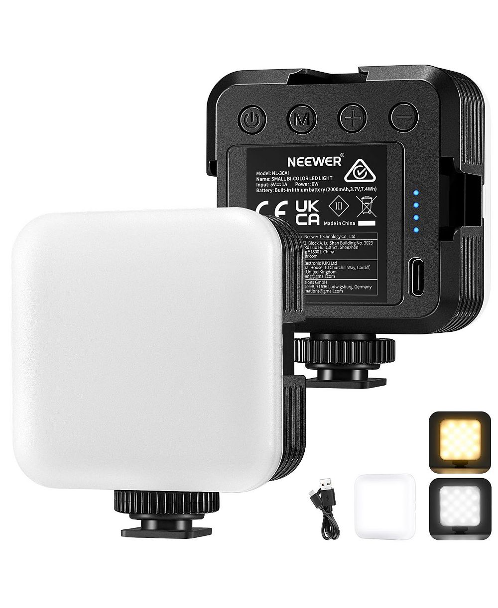 Neewer NL-36AI Rechargeable Dimmable Bi-Color LED Video Light for Cameras