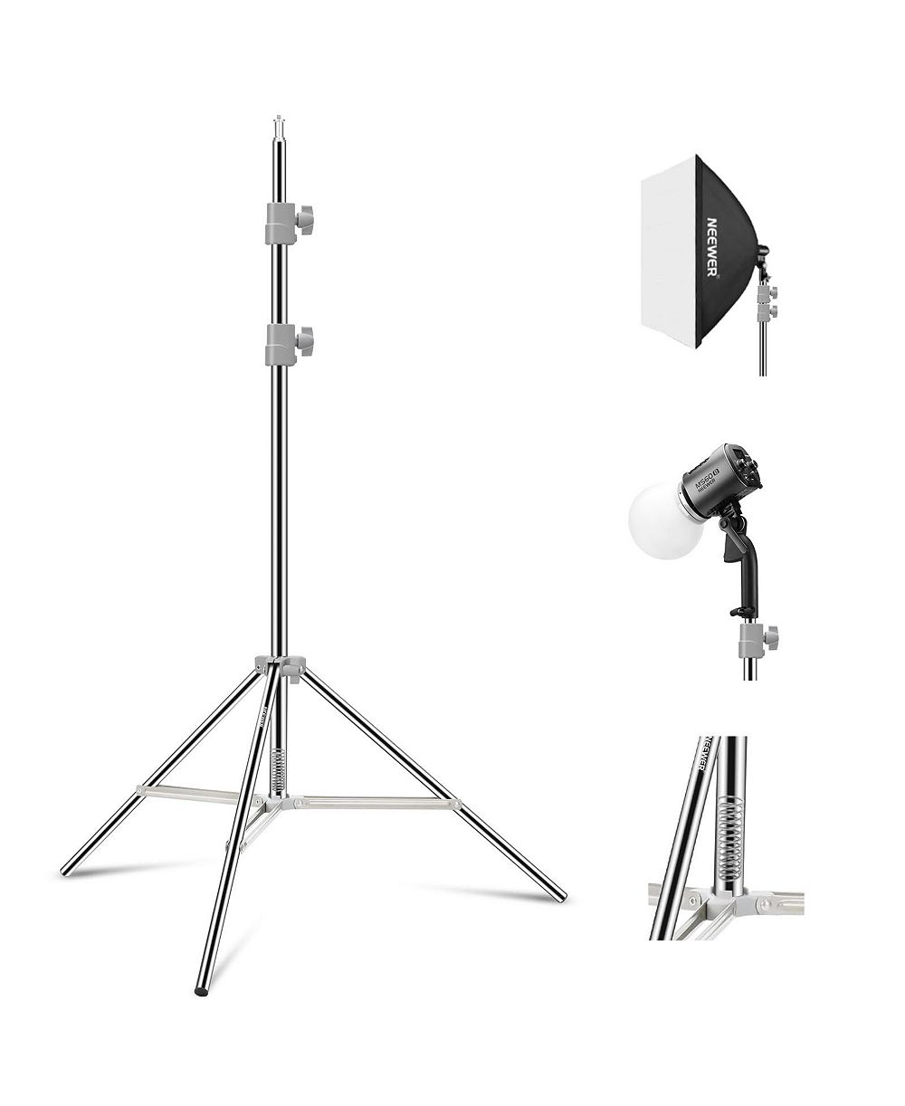 Neewer ST-190SS Height-Adjustable Stainless Steel Ring Light Stand