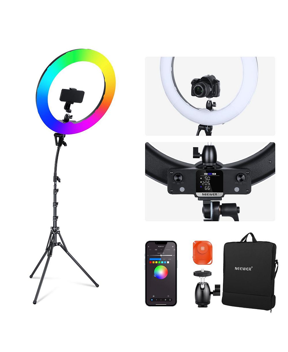 Neewer RGB18 18-Inch 42W Bluetooth Ring Light for Select iPhone Models