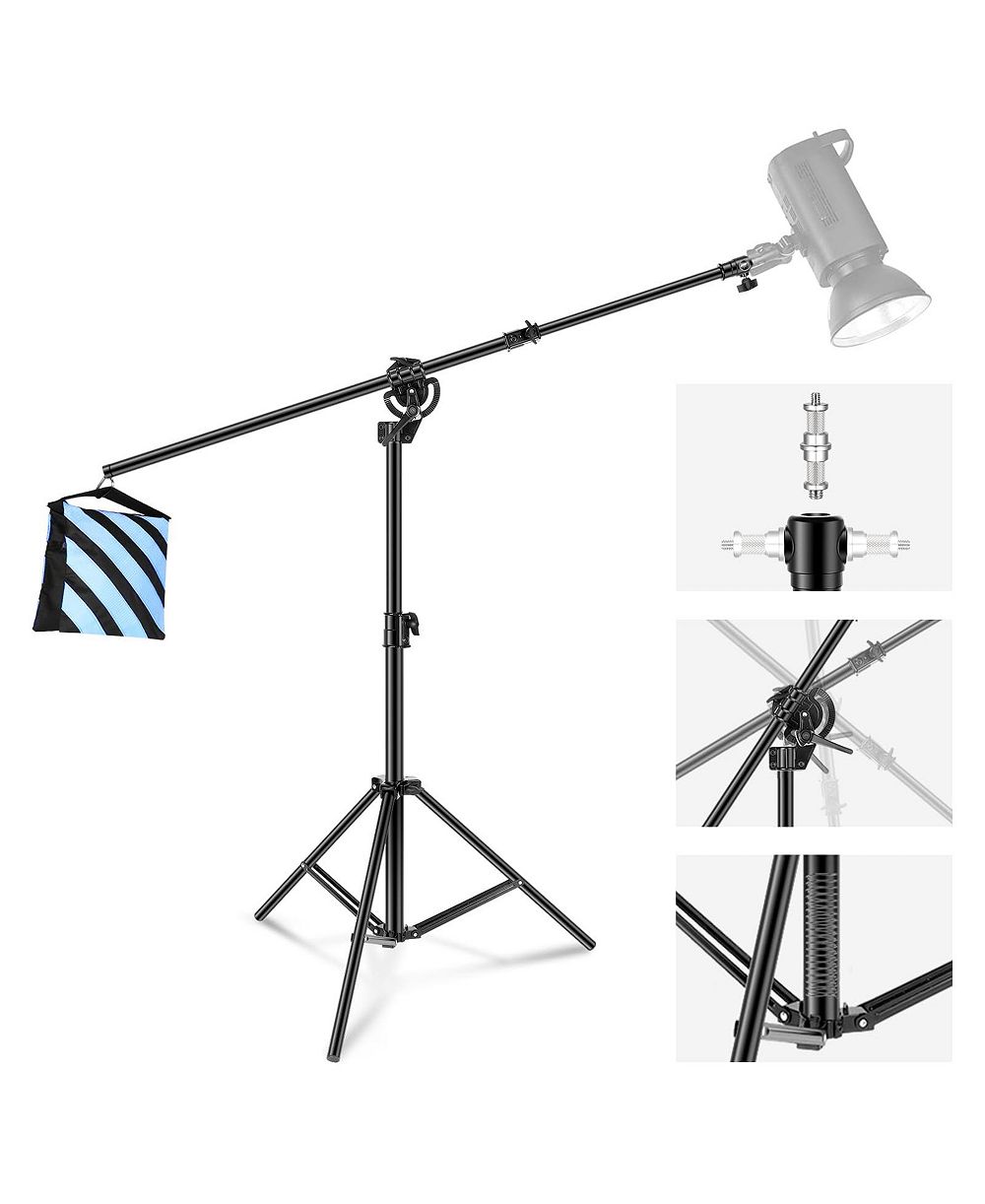 Neewer 9.7ft/3.8ft Height-Adjustable Foldable Photography Light Stand with 1/4" and 3/8" Mount