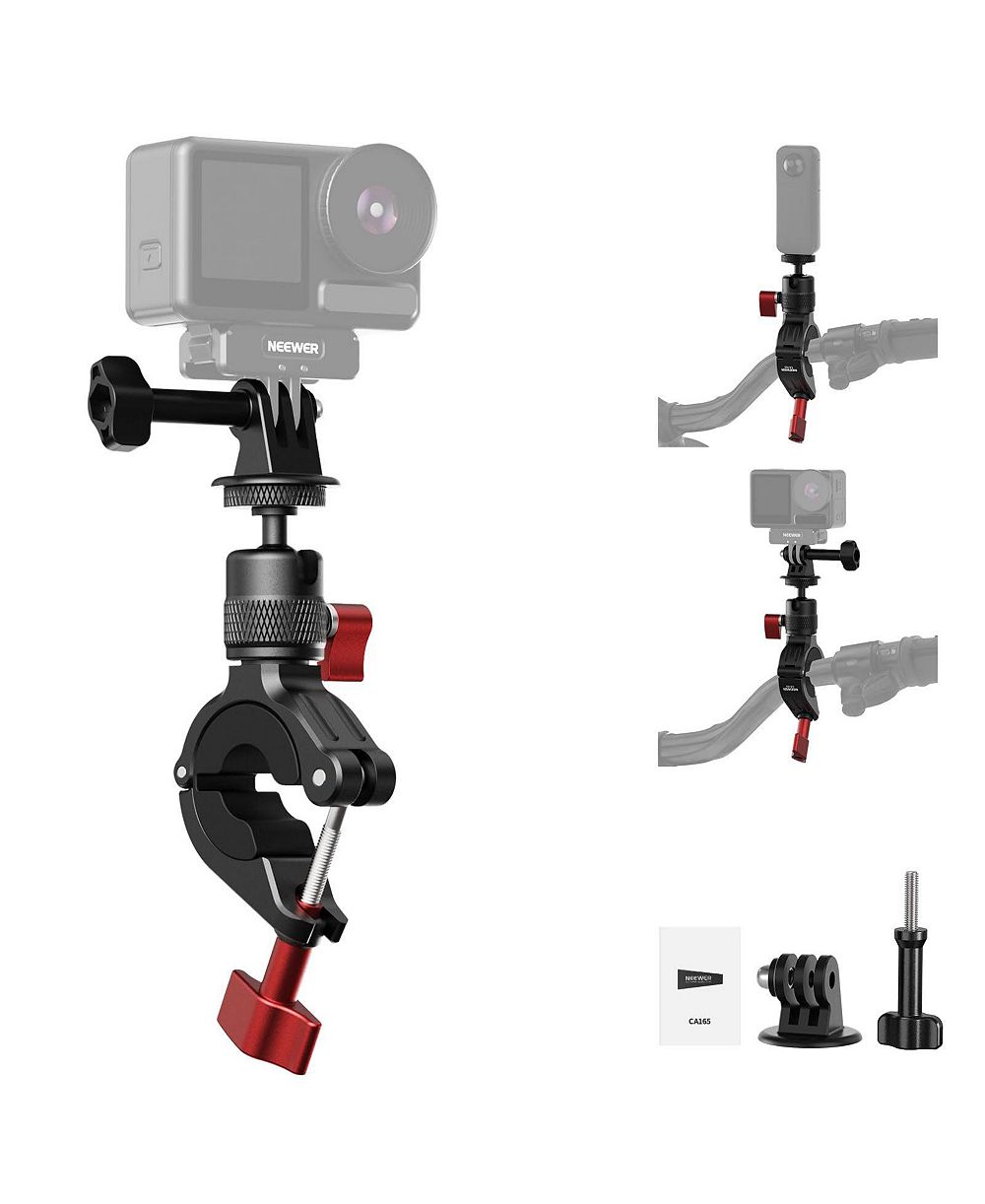 Neewer CA165 360-Degree Rotation Heavy-Duty Clamp Camera Mount for Select DJI Osmo Action Models
