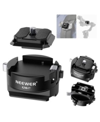 Neewer GM47 Quick-Release Safety-Lock Camera Tripod Mount Compatible with DJI Ronin RS 4 Pro RS 3 RS