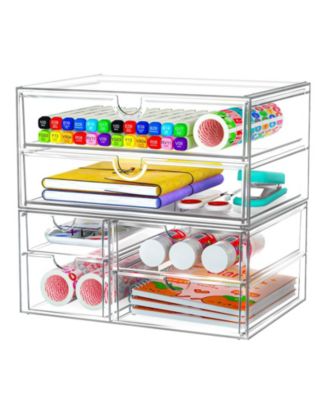 XDOVET Organizer 6 Drawers Bathroom Makeup Desk Office Pencil Storage