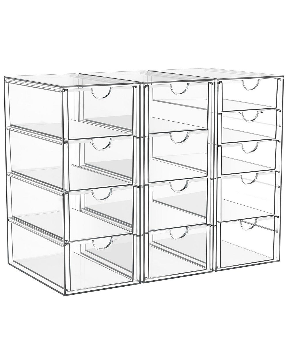XDOVET Makeup Organizer 13 Drawers Bathroom Desk Storage 3 Pack