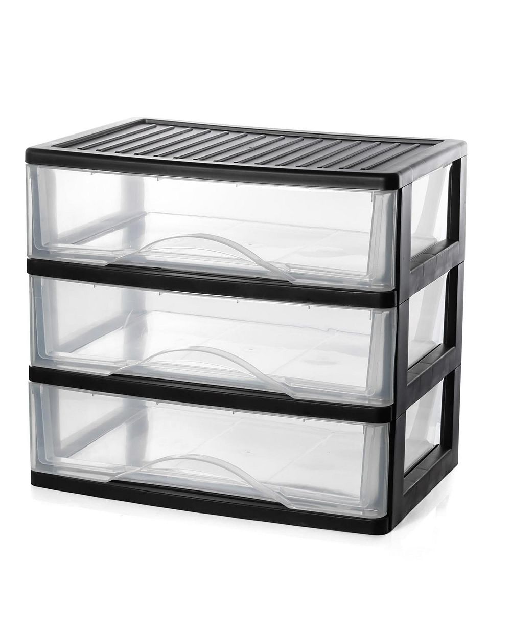 XDOVET Plastic Desktop Organizer 3 Drawer Stackable Storage Cabinet