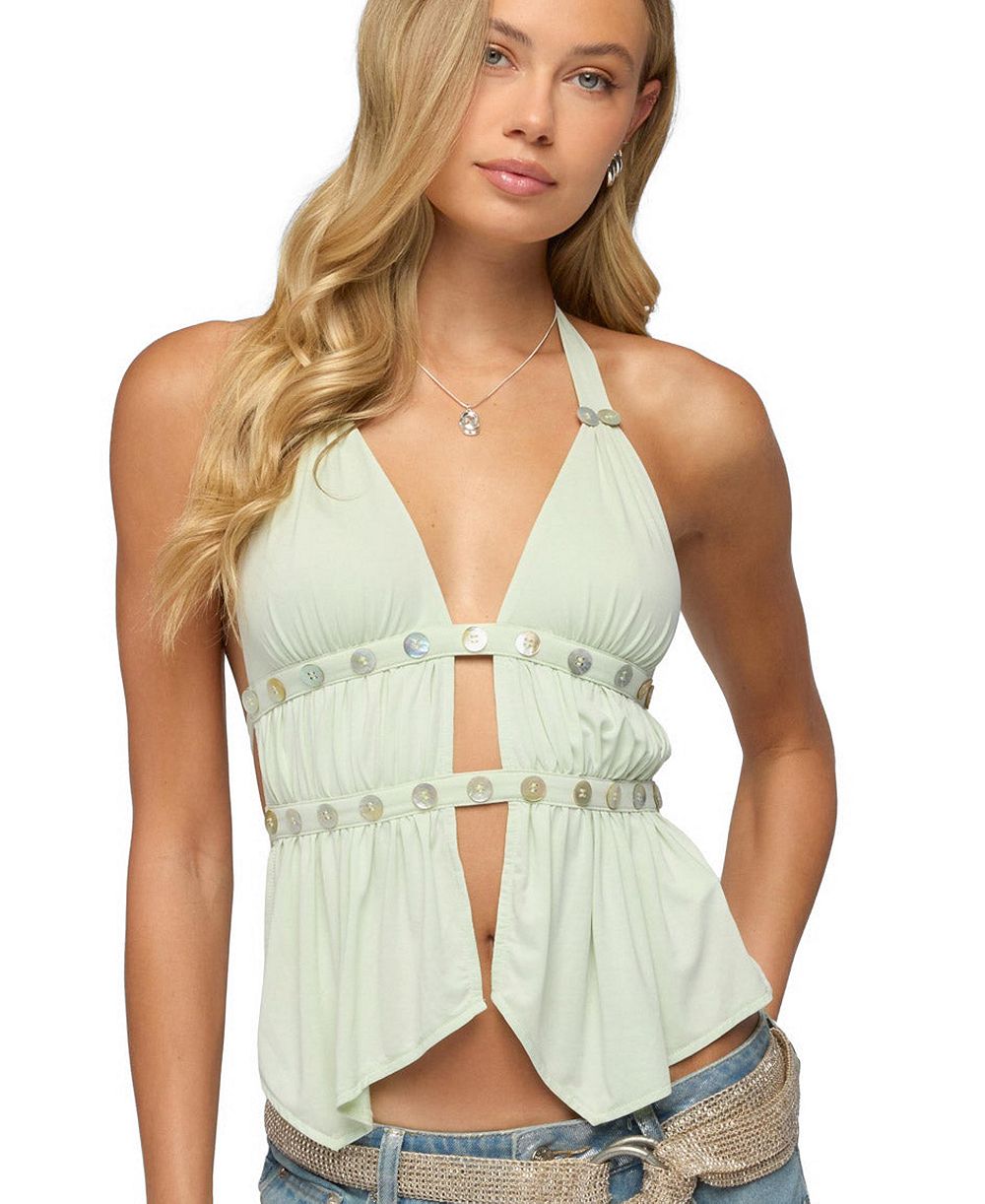 Топ Edikted Women's Izora Button Split Front