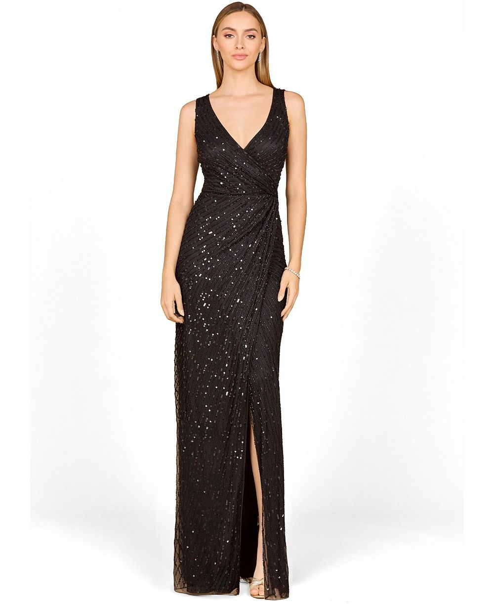 Женское вечернее платье Lara Beaded Gown with Slit