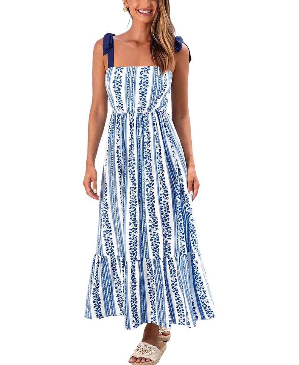 Женское летнее пляжное платье Cupshe Summer Rain Striped Maxi
