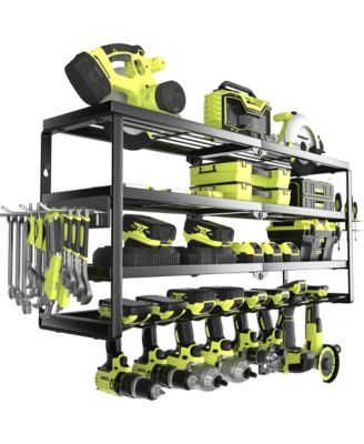 XDOVET Power Tool Organizer Wall Mount Drill Holder Charging Station