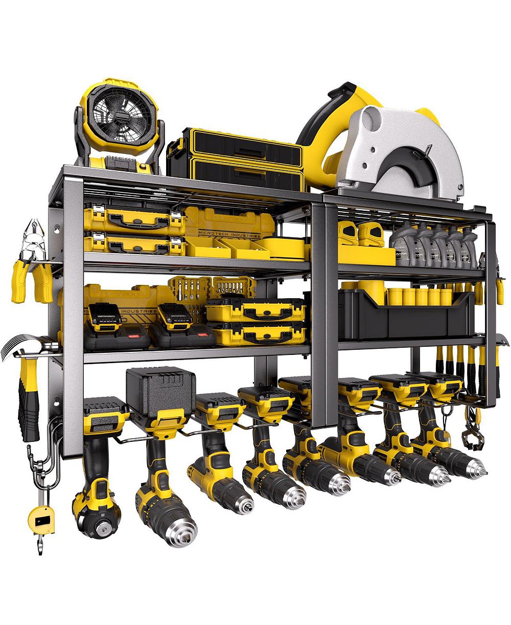 XDOVET Power Tool Organizer Wall Mount Drill Holder Shelves