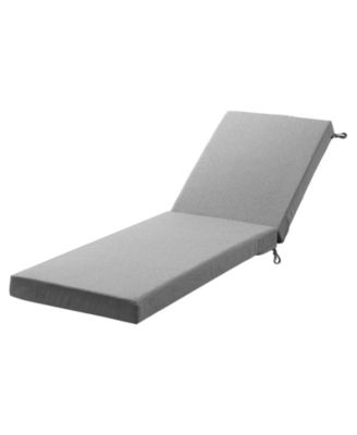 Pocassy Outdoor Chaise Lounge Cushion, Water-Resistant Patio Lounge Chair Cushion 1 Piece, Thick Lounger Pad with Straps