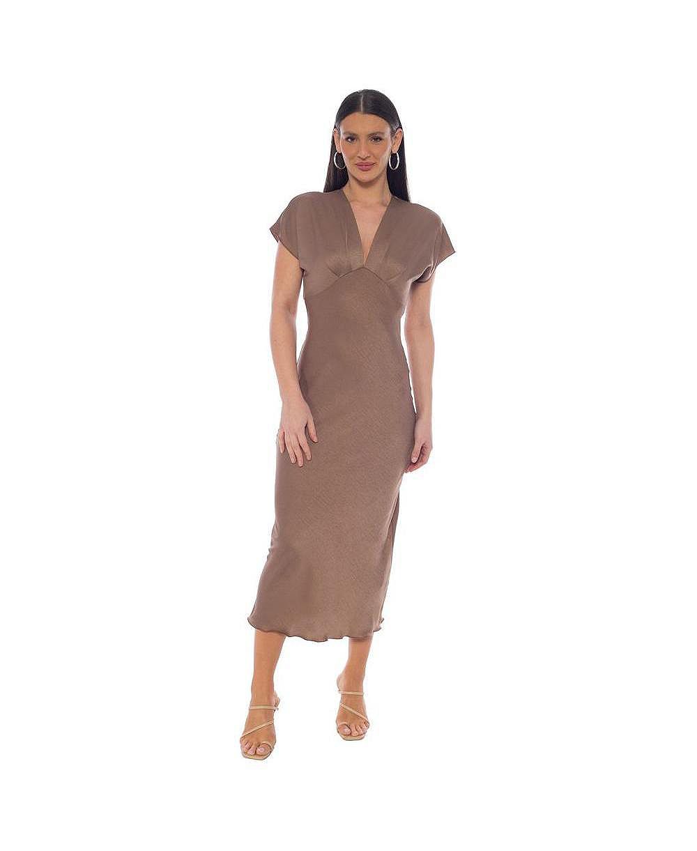 Женское макси-платье Bebe Crepe Satin V-Neck