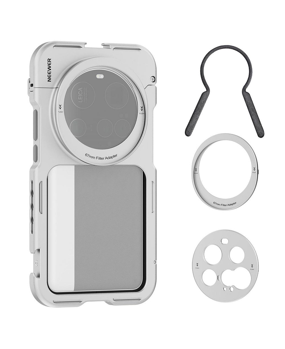 Neewer PA091 Cold Shoe Mount Camera Mount Compatible with Xiaomi 15 Ultra with 67mm Filter Adapter