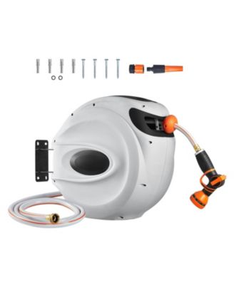 Катушка для шланга VEVOR Retractable Hose Reel Water Hose Reel Swivel Wall-Mounted
