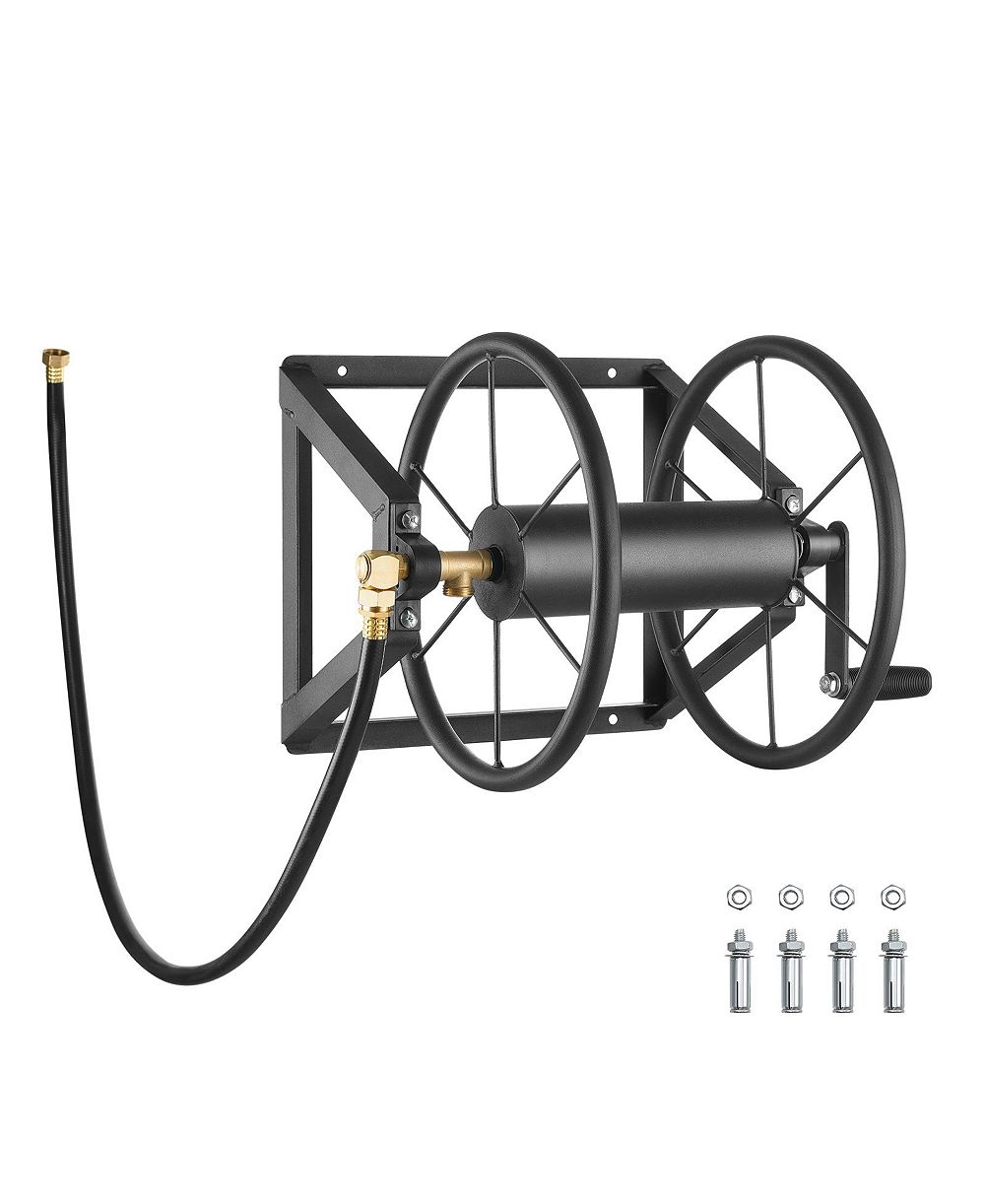 VEVOR Wall Mounted Garden Hose Ree Manual Hose Winder Brass Fitting