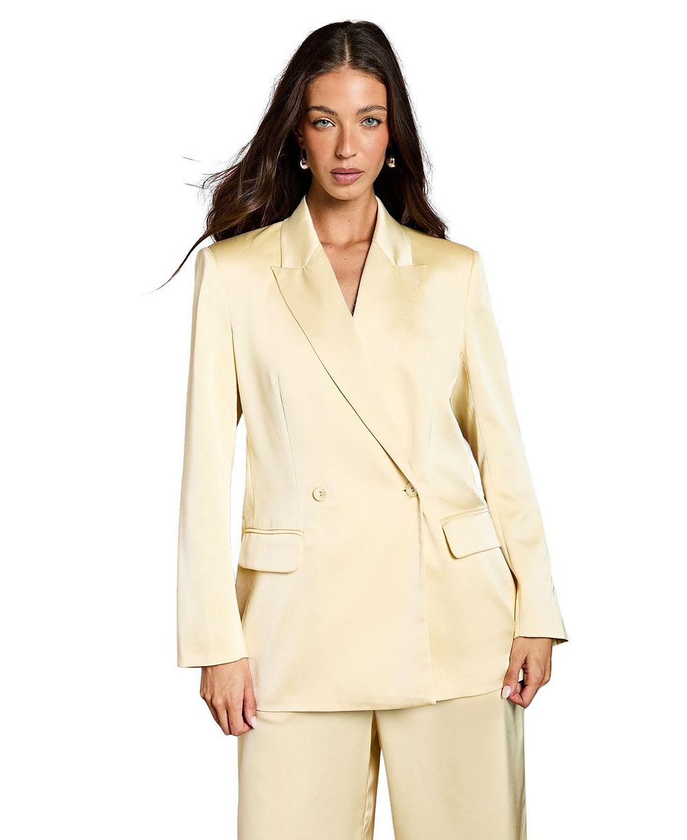 Coast Women's Tailored Double-Breasted Satin Blazer