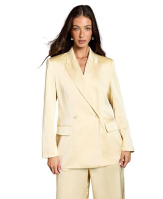 Coast Women's Tailored Double-Breasted Satin Blazer