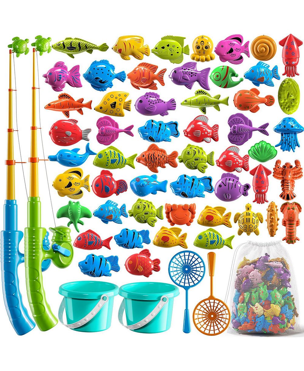 GNUADZ Magnetic Fishing Multi-Player Water Table Game, For 2-4 Players, Ages 3-8
