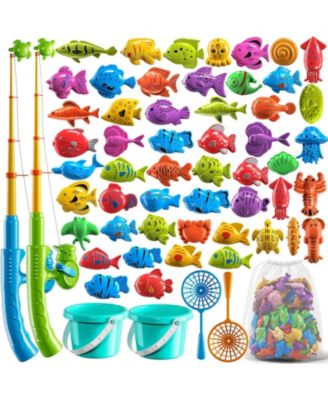 GNUADZ Magnetic Fishing Multi-Player Water Table Game, For 2-4 Players, Ages 3-8
