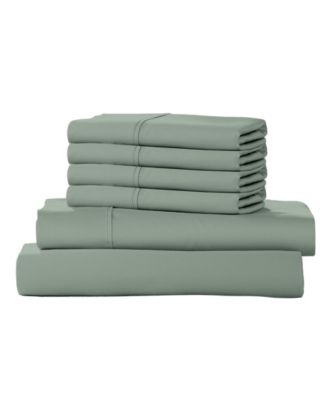 Color Sense 1200-Thread Count Cotton Blend 6-Piece Sheet Set, California King