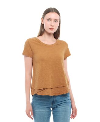 Женский топ WILT Short Sleeve Mock Layer Tee