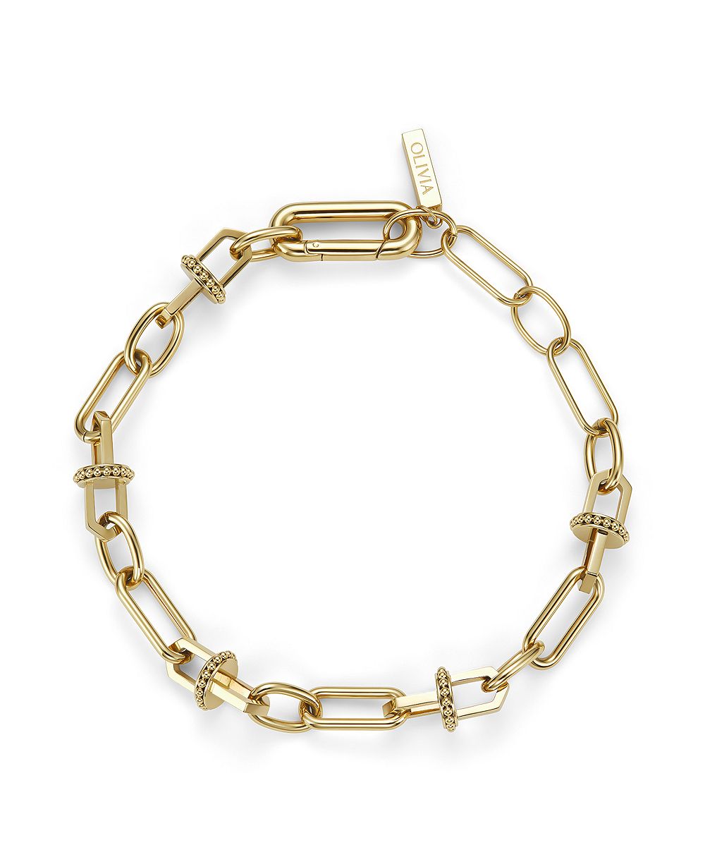 Женский браслет Olivia Burton Mini Anchor Link, золотистая нержавеющая сталь