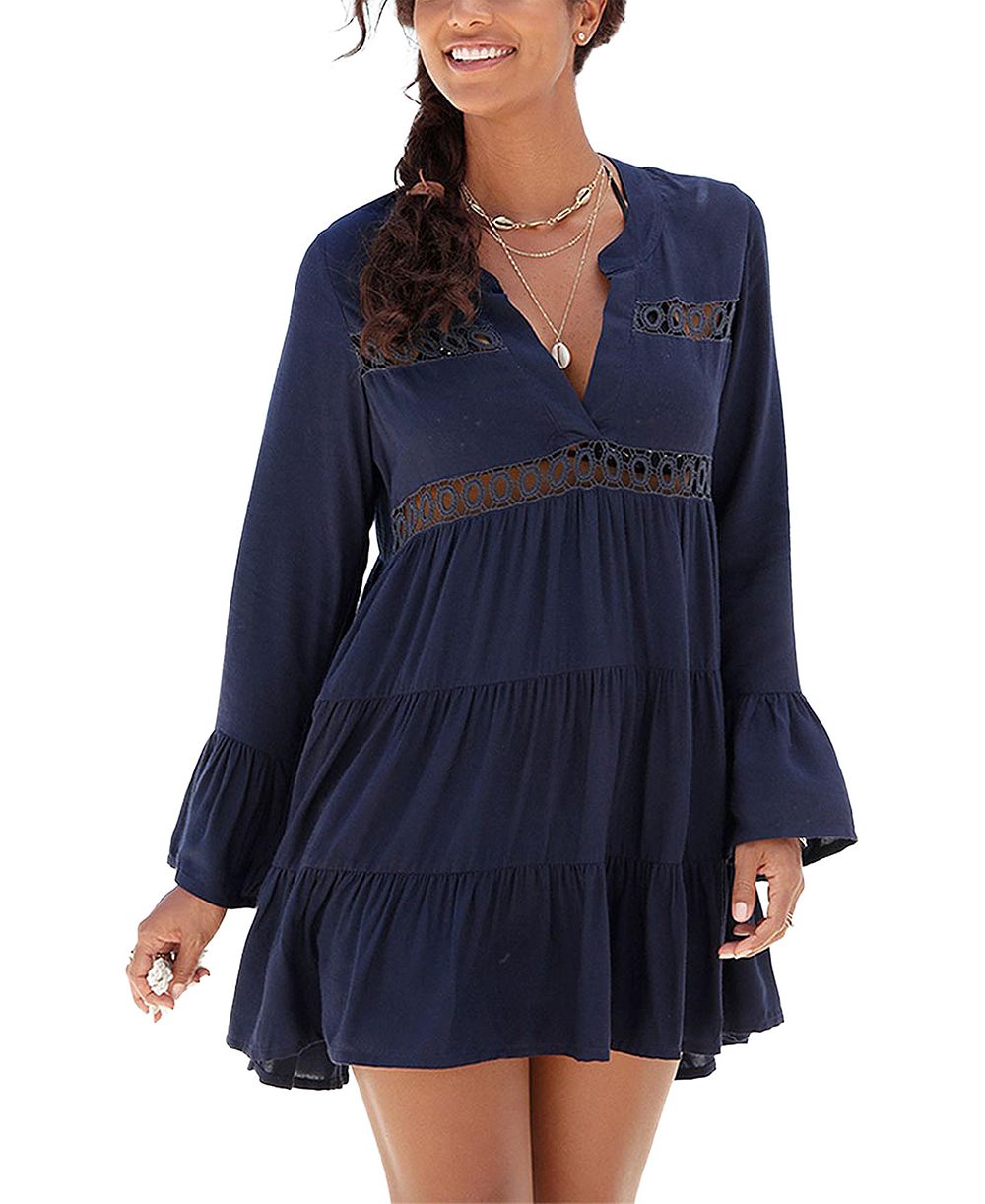 Женское платье LASCANA Flowy Flared Sleeve