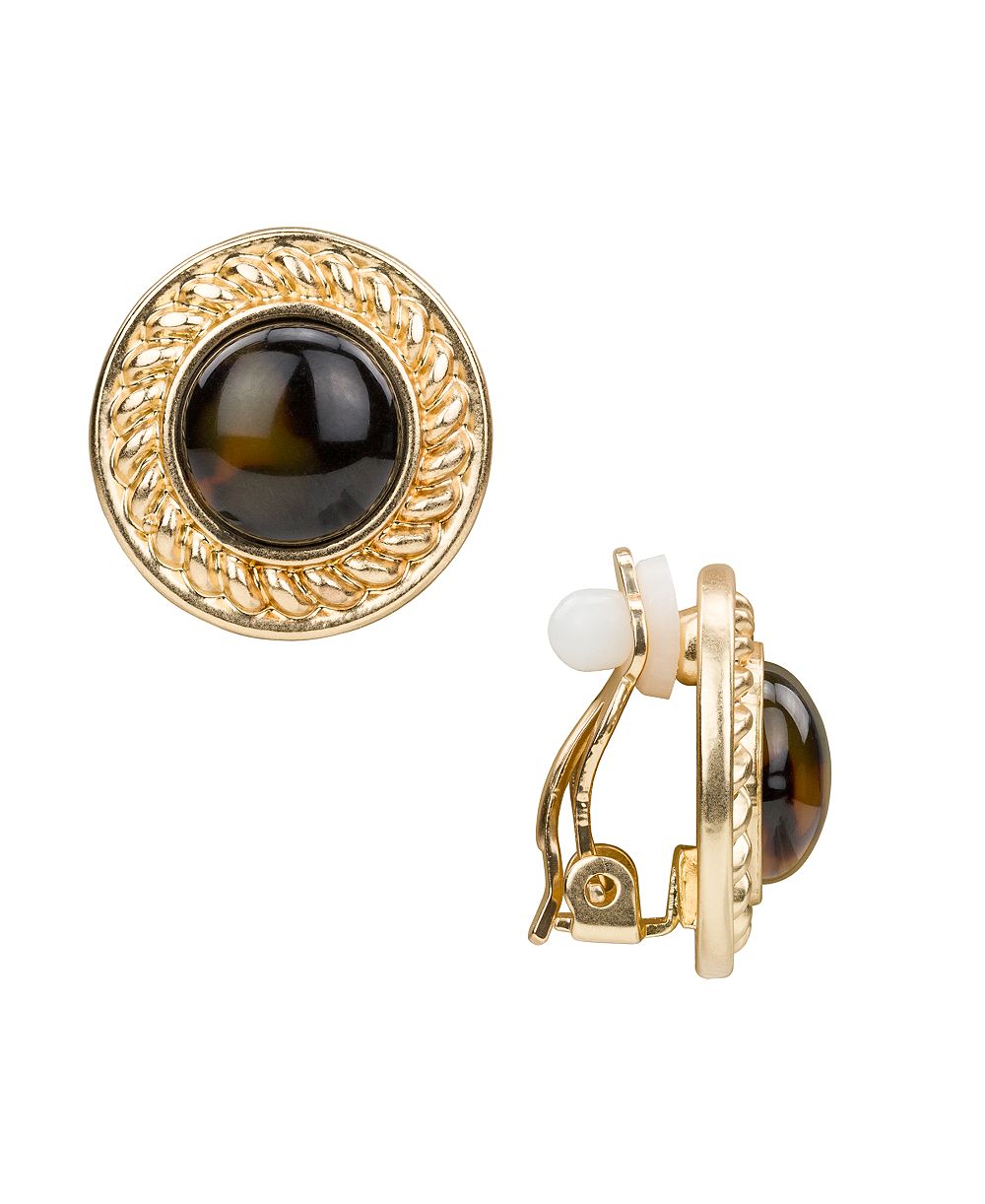 Patricia Nash Pave Tortoise Resin Collection серьги с кнопкой