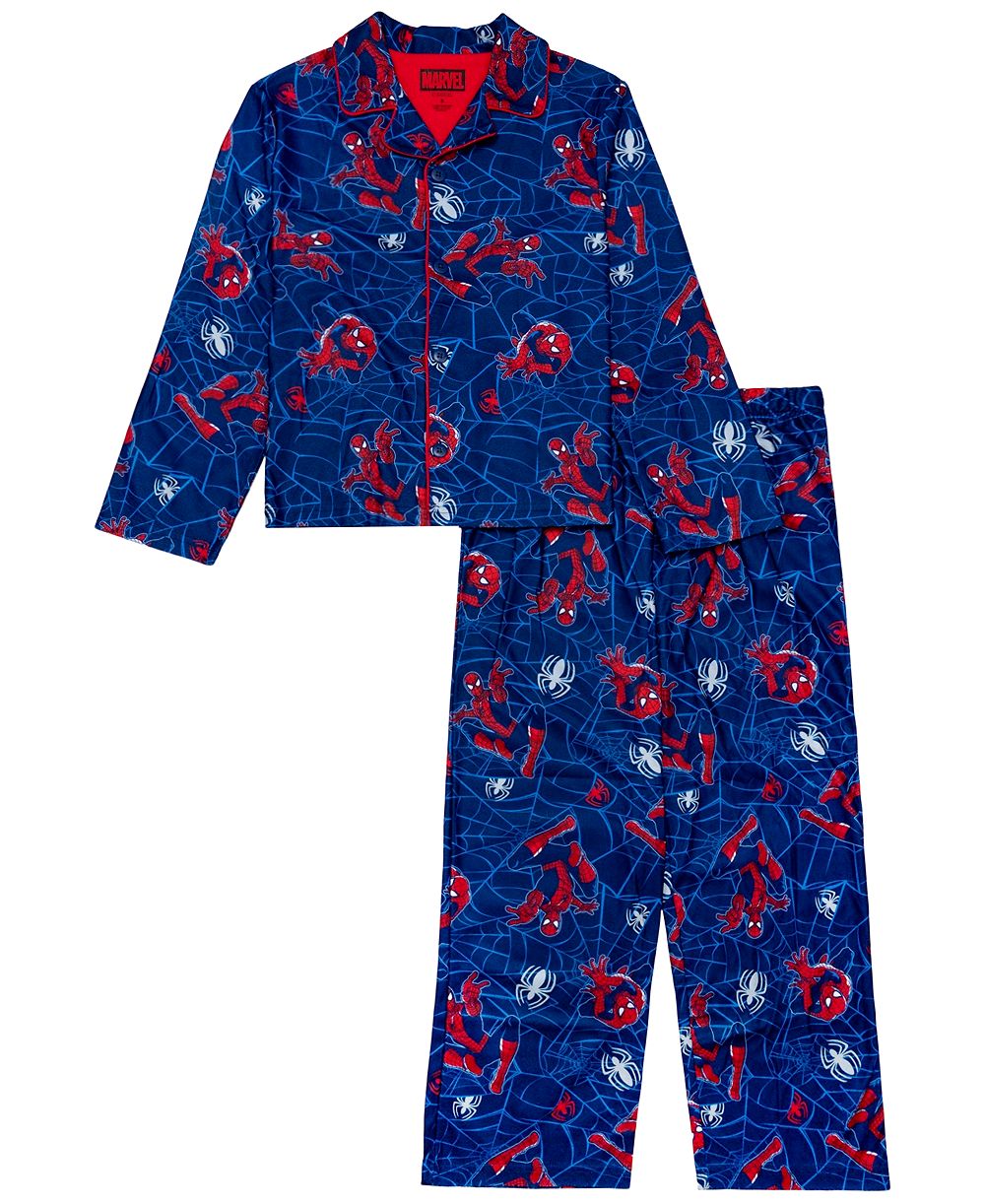 AME Boys' 4-20 Spider-Man Spider Hero Long-Sleeve Pajama Top and Pants, 2-Piece Set