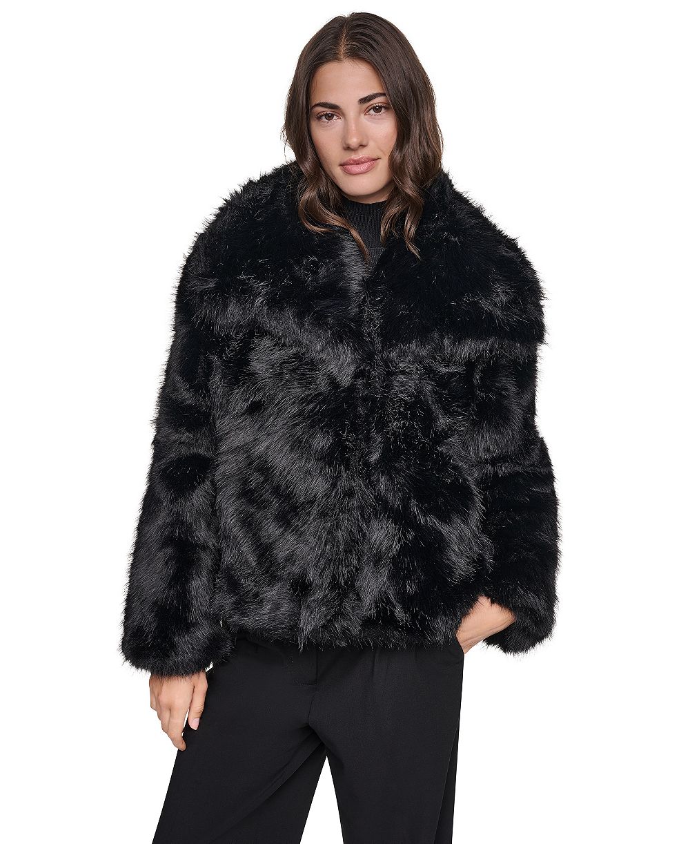 DKNY женское короткое пальто из искусственного меха
