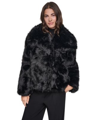 DKNY женское короткое пальто из искусственного меха
