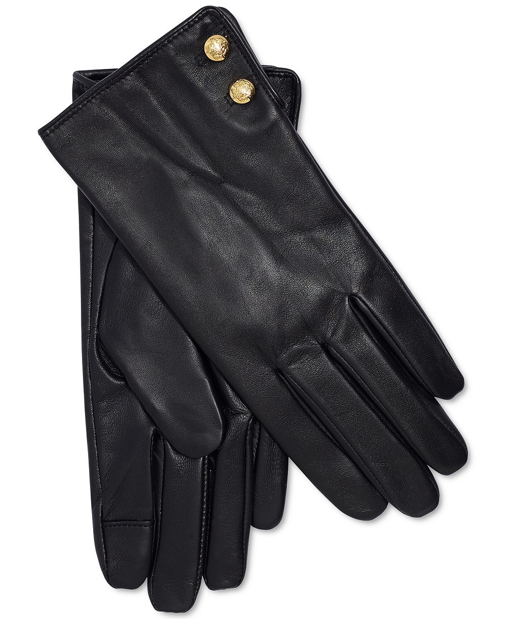 Lauren Ralph Lauren Leather 2-Button Touch Glove