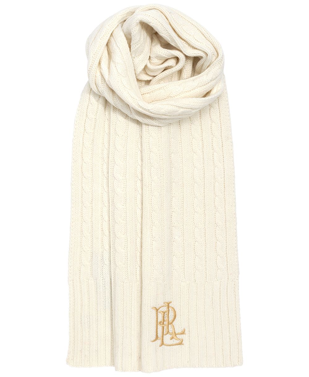 Lauren Ralph Lauren Core Cable Logo Knit Scarf