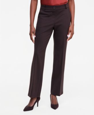 Kasper Women's Audrey Pull-On Compression Straight Leg Pants