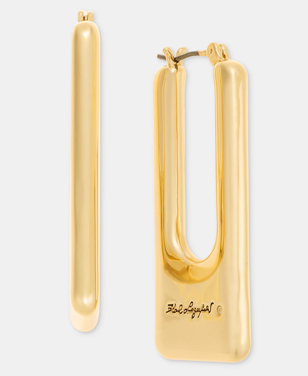 KARL LAGERFELD PARIS серьги-кольца квадратные