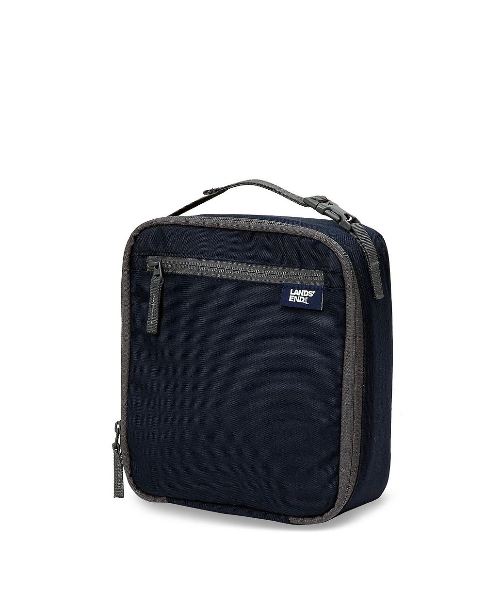 Lands' End Kids Insulated EZ Wipe Solid Lunch Box
