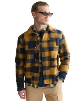SCOTCH & SODA мужская бомбер-куртка из шерстяной смеси в клетку