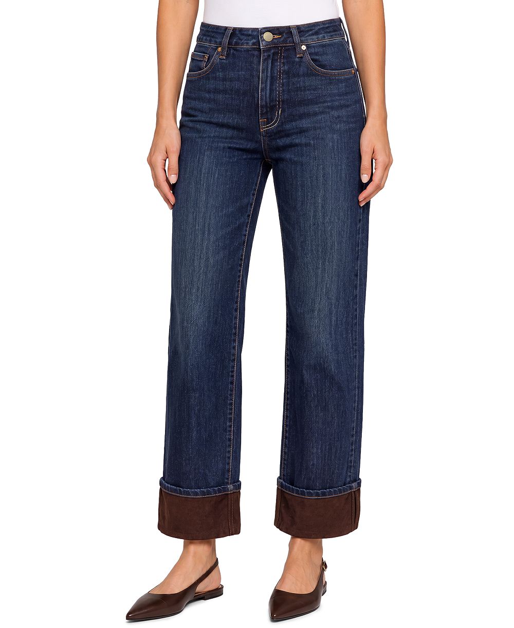 Liverpool Los Angeles Women's Kennedy High-Rise Straight Dark-Rinse Jeans