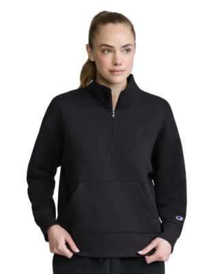 Женская флисовая толстовка Champion с воротником mock neck и молнией