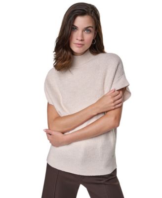 Женский свитер DKNY Jeans без рукавов с воротником-стойкой и удлиненными плечами