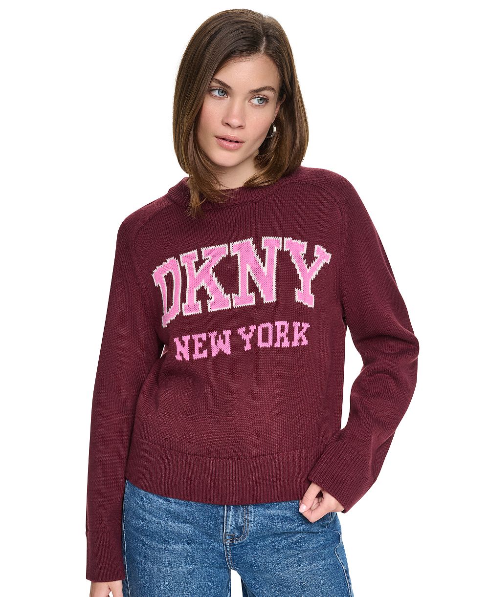 DKNY Jeans Women's Bell-Sleeve Raglan Sweater