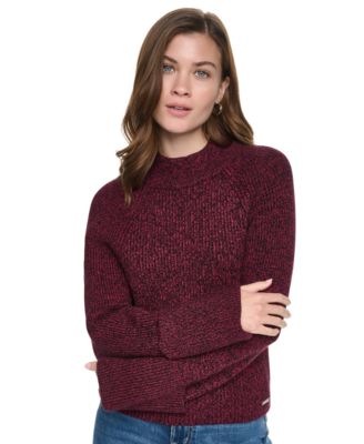 DKNY Jeans женский свитер с длинным рукавом, воротником-стойкой и регланом
